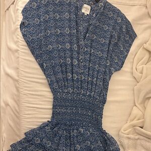 Misa Los Angeles Blue Printed Mini Dress